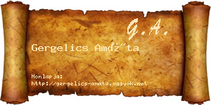 Gergelics Amáta névjegykártya